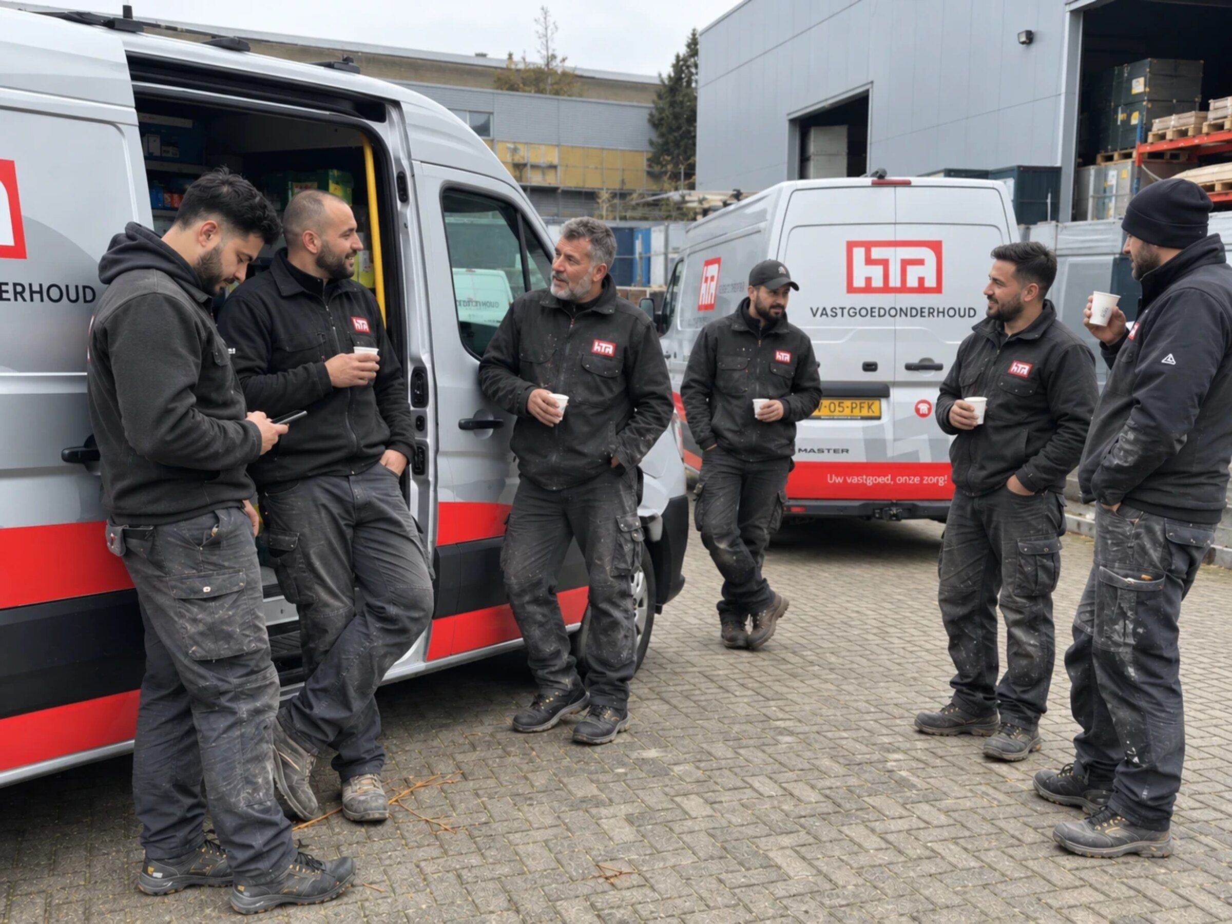 Vakmensen van HTA bij hun servicebus